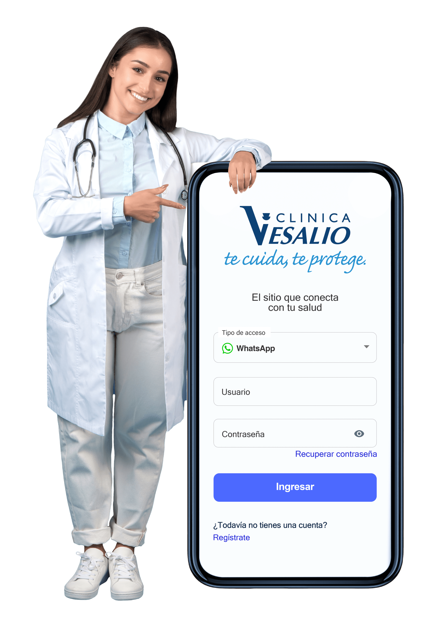 Reserva de citas por la aplicación de Clínica Vesalio